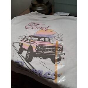 Ford Offical Licensed Product Crop Top With Bronco On It Size Small